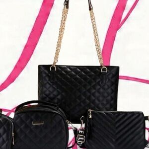 (4pc) Corsica Black Quilted Bundle